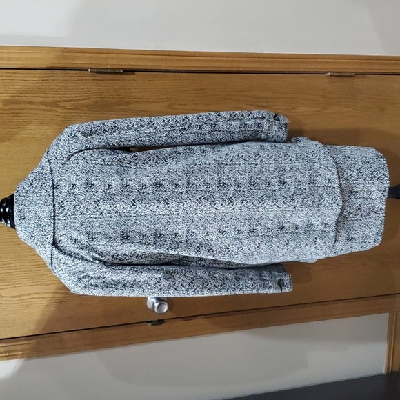 Cabi 2 piece skirt suit set long line blazer herringbone black and white - Picture 4 of 12